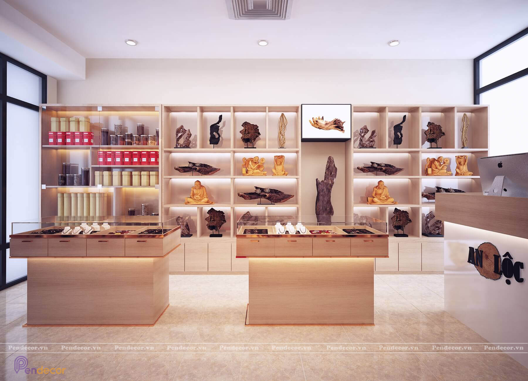 Thiết Kế Cửa Hàng Trầm Hương Sang Trọng