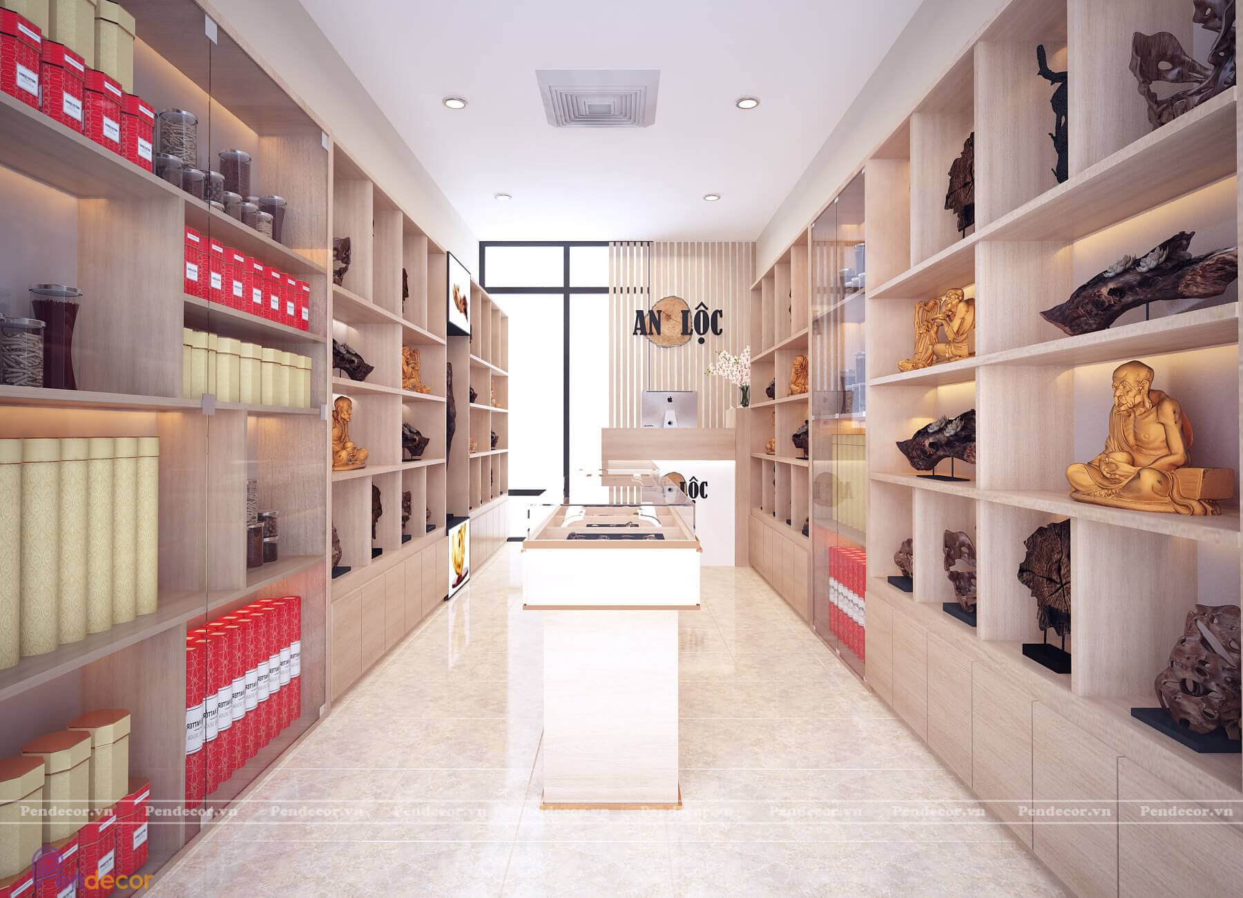 Thiết Kế Cửa Hàng Trầm Hương Sang Trọng