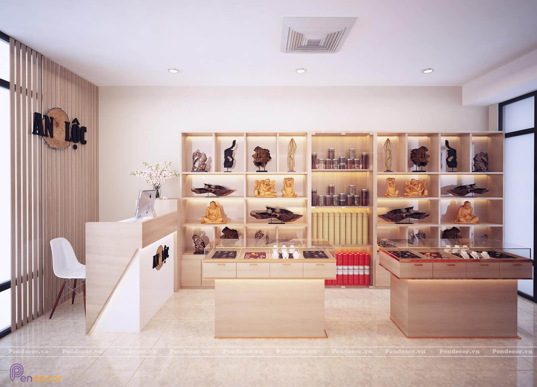 Thiết Kế Cửa Hàng Trầm Hương Sang Trọng