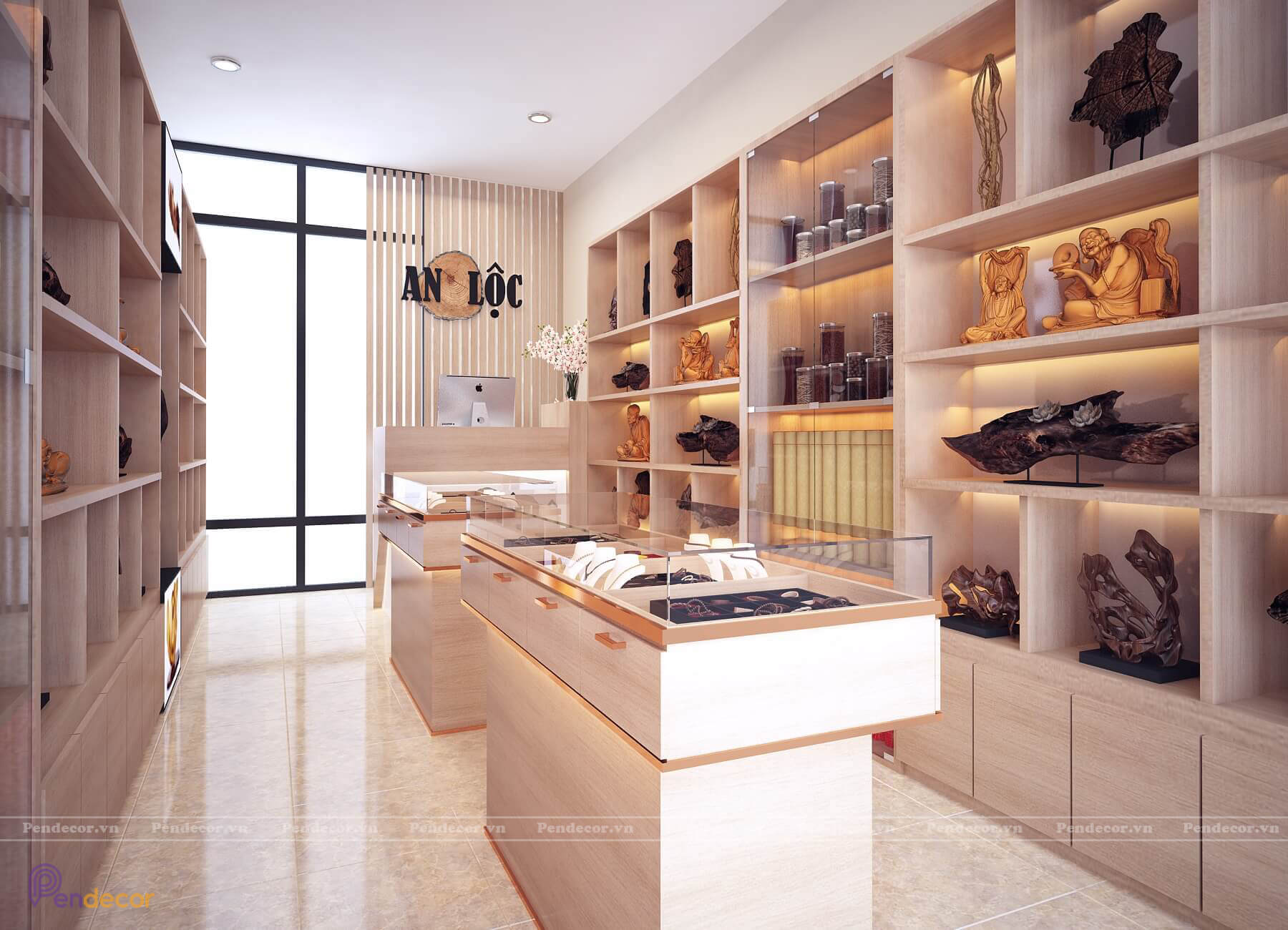 Thiết Kế Cửa Hàng Trầm Hương Sang Trọng