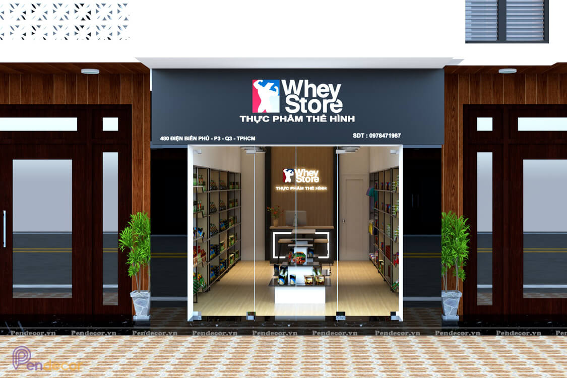 Thiết Kế Shop Thực Phẩm Thể Hình Whey Store