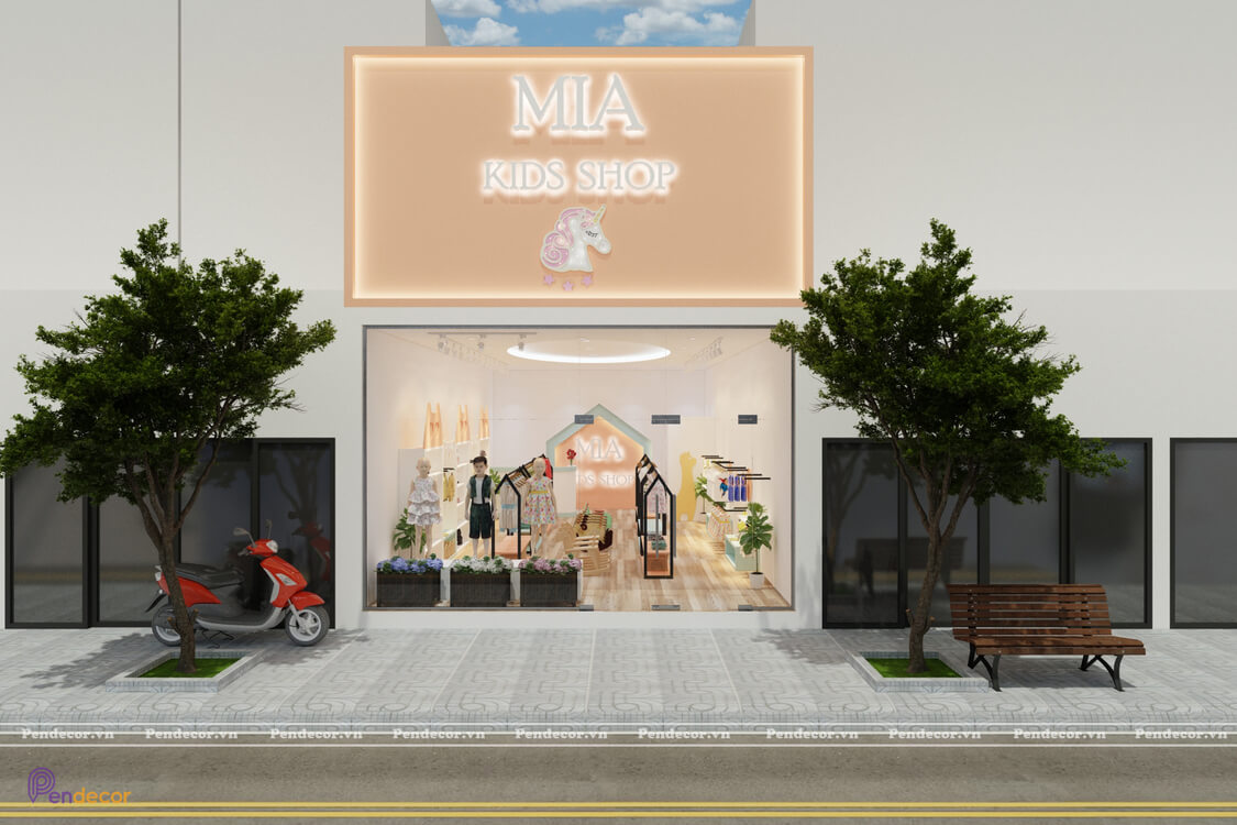 Thiết kế Shop Thời Trang Trẻ Em Mia