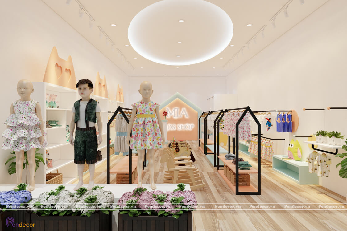 Thiết kế Shop Thời Trang Trẻ Em Mia