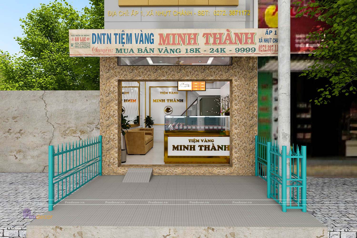 Thiết Kế Tiệm Vàng Minh Thành