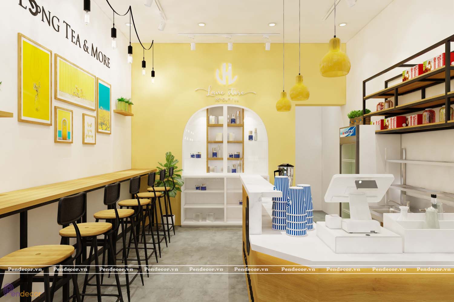 Thiết Kế Quán Trà Lane Store