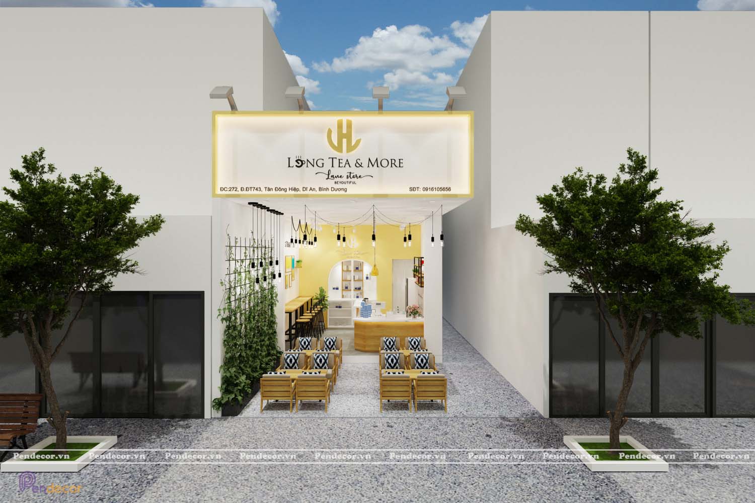 Thiết Kế Quán Trà Lane Store