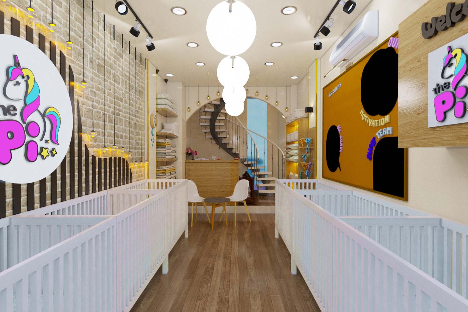 Thiết kế shop Giường Cũi cho bé The Pi Shop