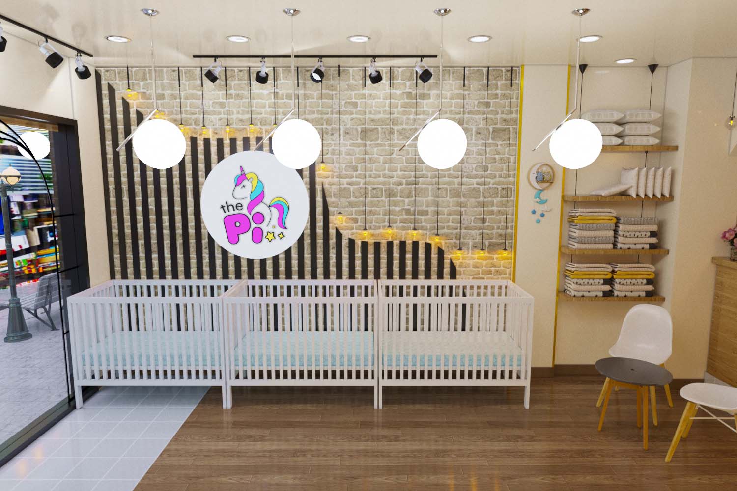 Thiết kế shop Giường Cũi cho bé The Pi Shop