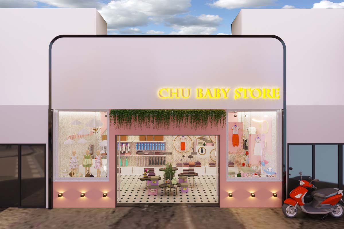 Thiết kế shop thời trang trẻ em Chu Baby