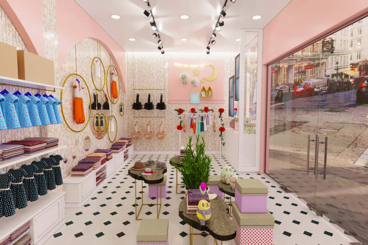 Thiết kế shop thời trang trẻ em Chu Baby