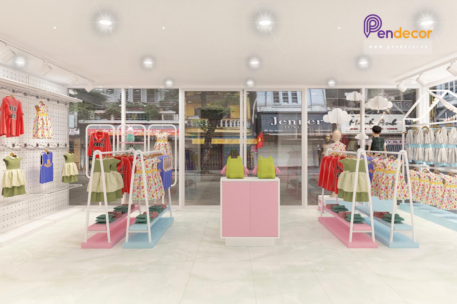 Thiết Kế Cửa Hàng Thời Trang Trẻ Em Kid Shop - Long An