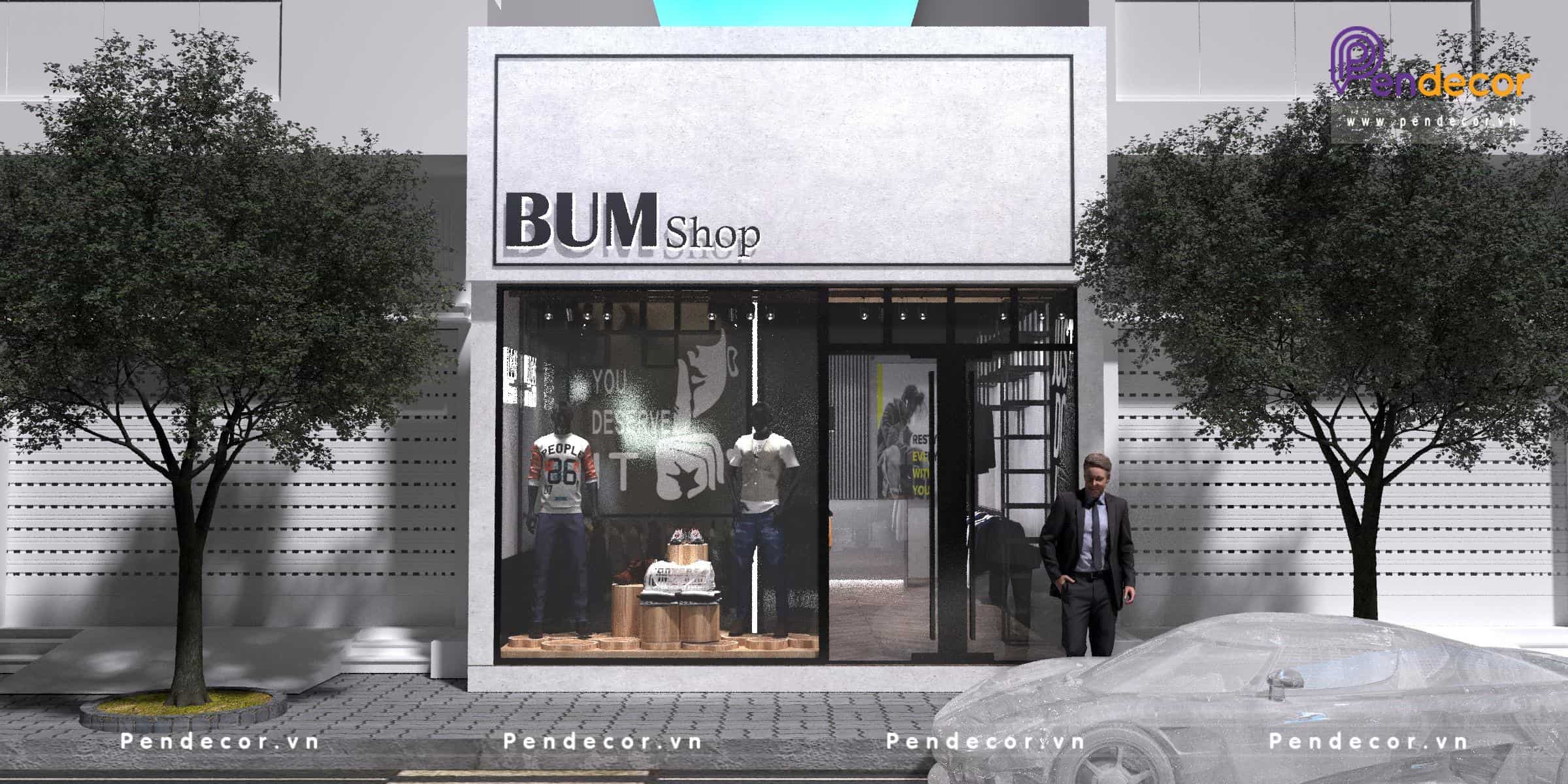 Thiết Kế Shop Thời trang Nam Bum