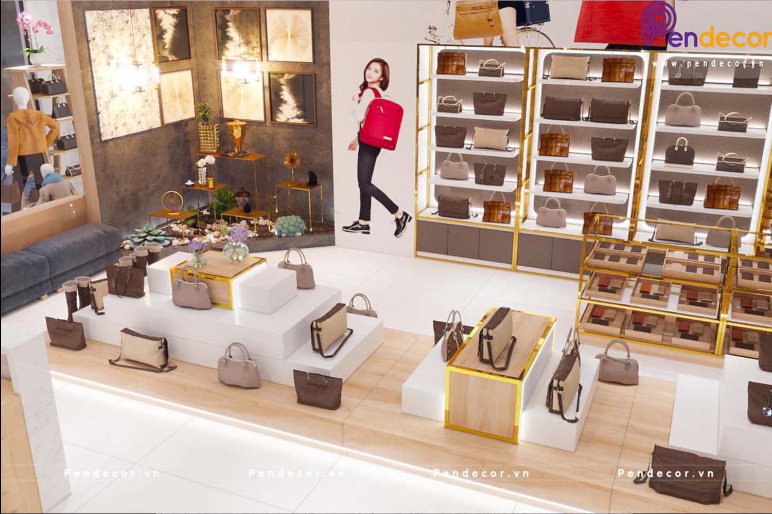 Thiết Kế Cửa Hàng Thời Trang Túi Xách Nữ - Nguyễn