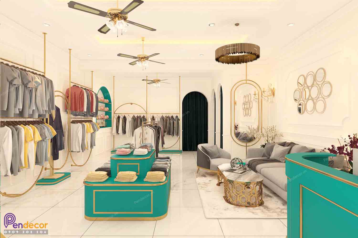 Thiết kế shop thời tran nam NORIA
