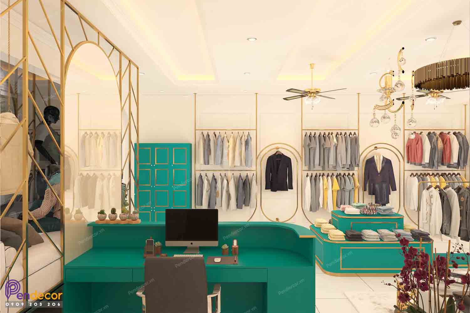 Thiết kế shop thời tran nam NORIA