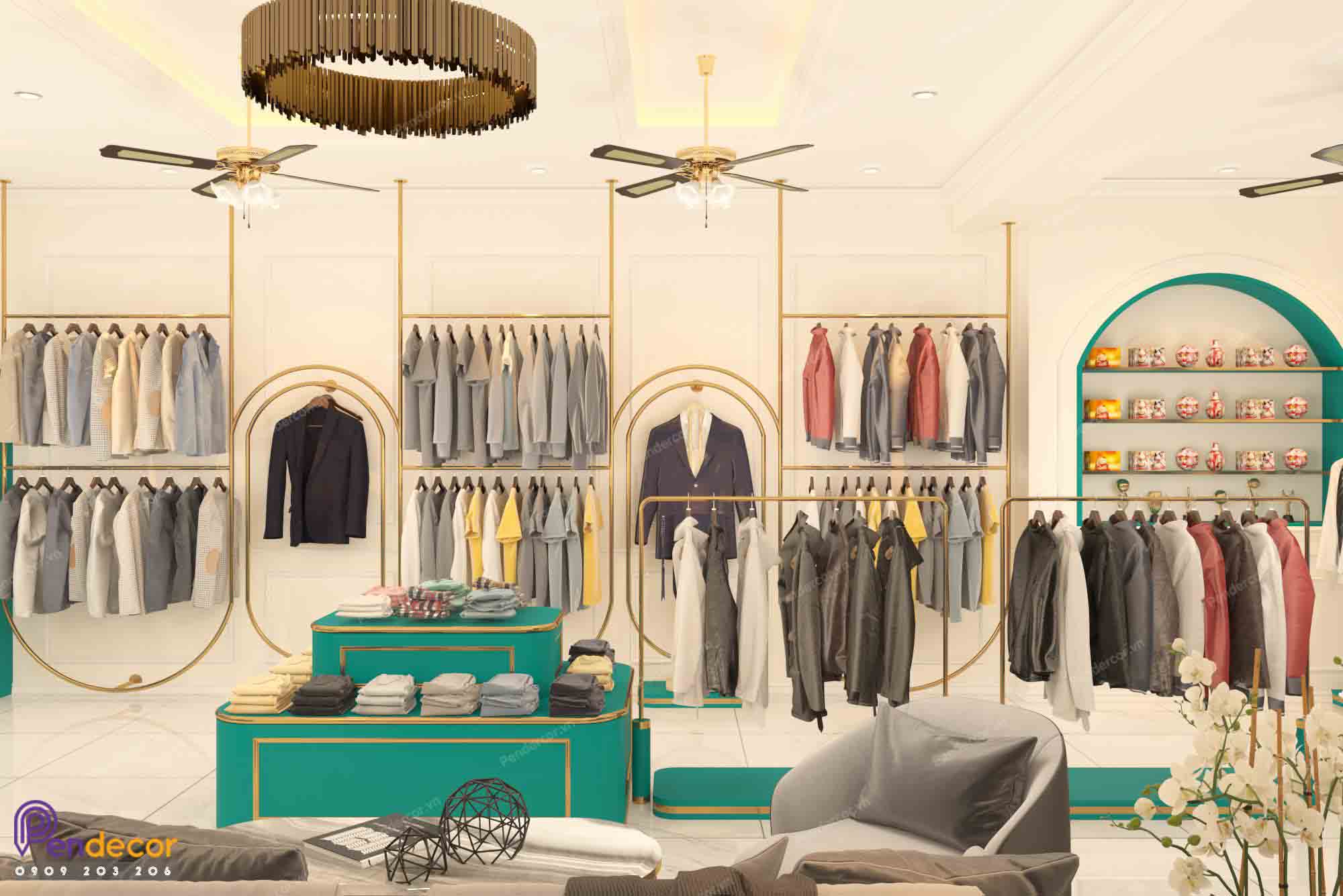 Thiết kế shop thời tran nam NORIA