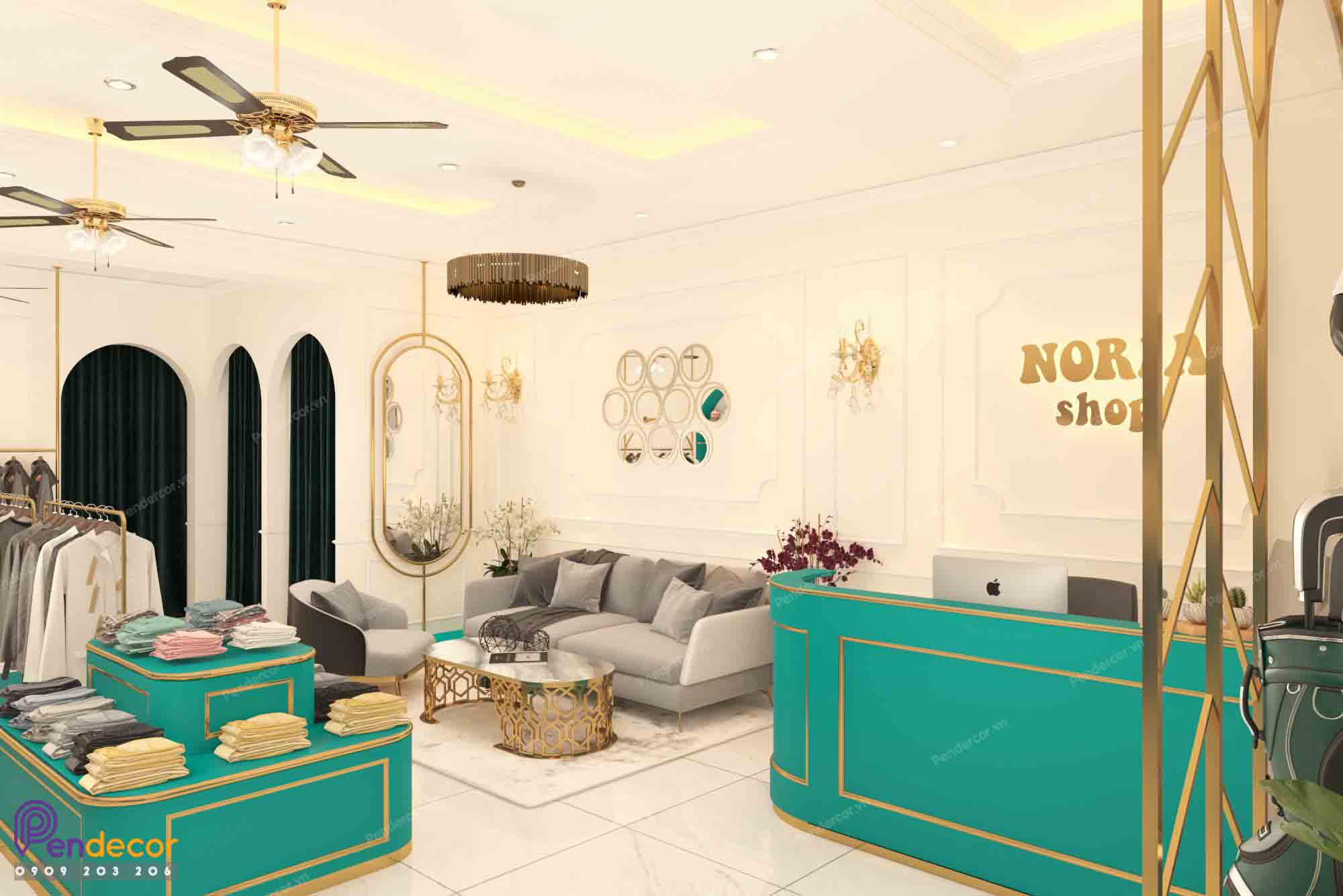 Thiết kế shop thời tran nam NORIA