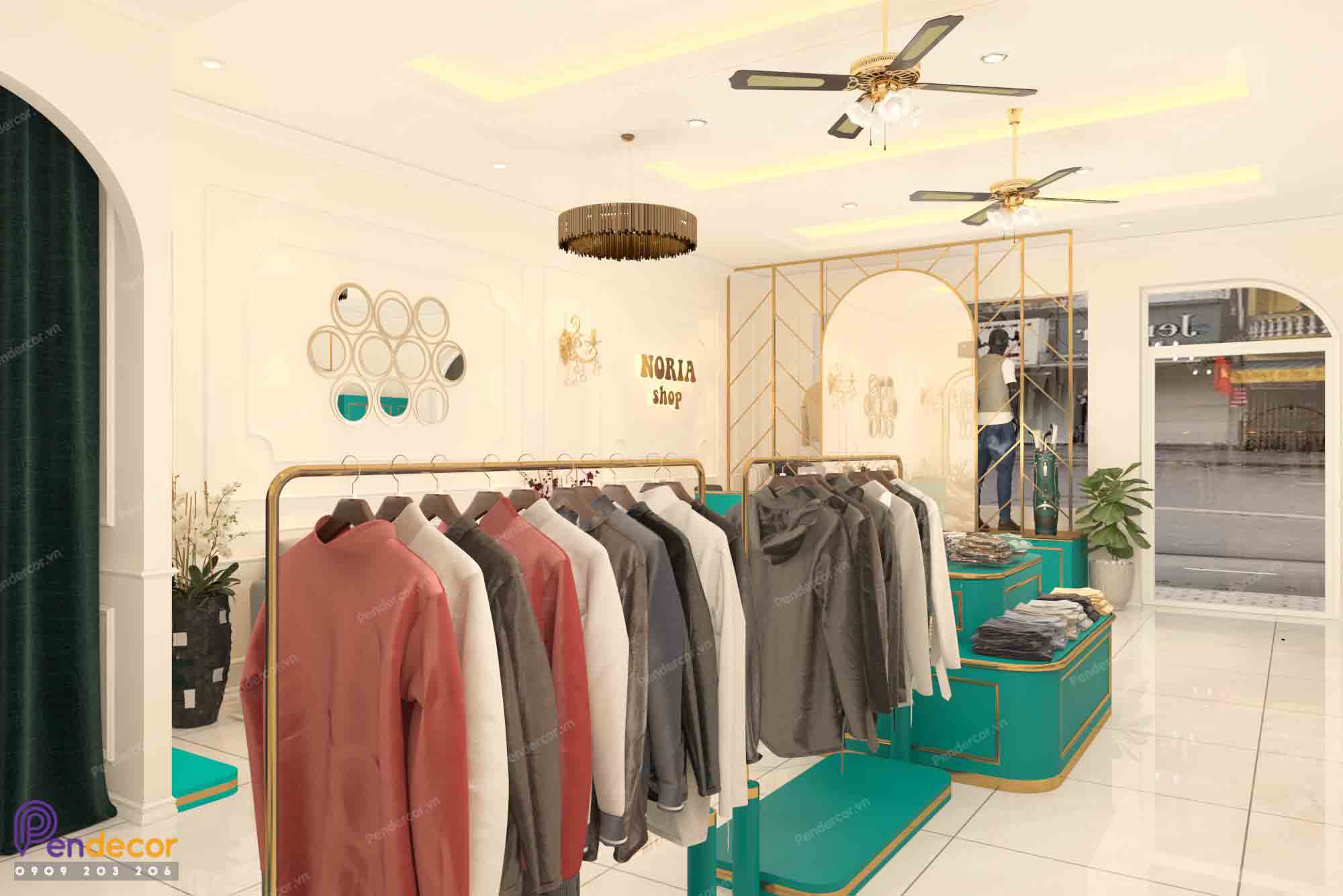 Thiết kế shop thời tran nam NORIA
