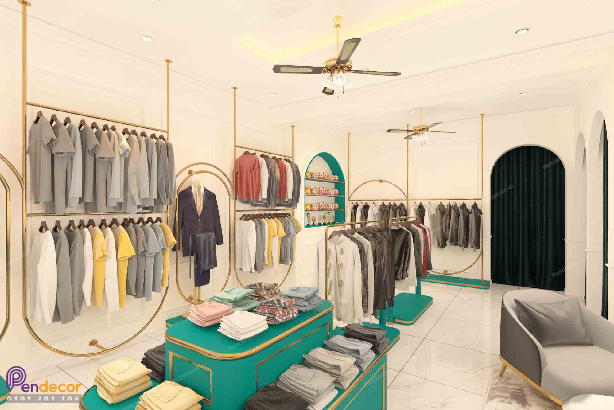 Thiết kế shop thời tran nam NORIA