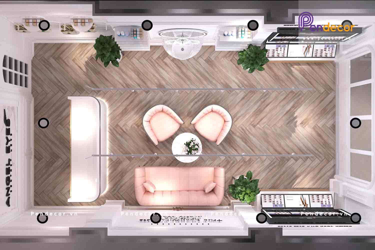 Thiết Kế Shop Mắt Kính Áp Tròng Hàn Quốc Angel Eyes - Chi nhánh Hà Nội