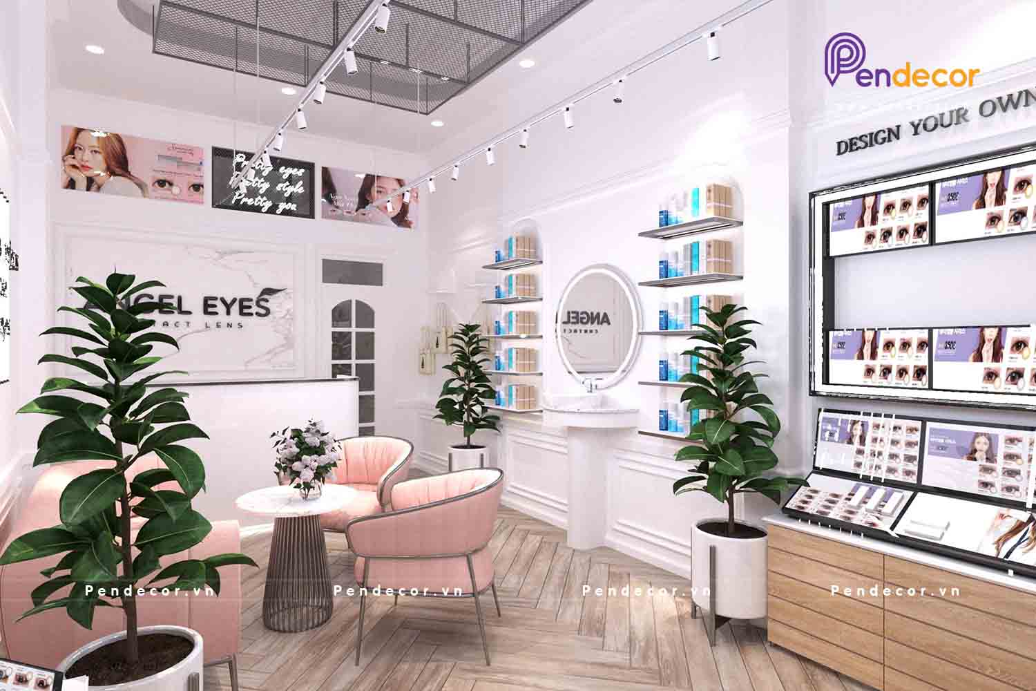 Thiết Kế Shop Mắt Kính Áp Tròng Hàn Quốc Angel Eyes - Chi nhánh Hà Nội