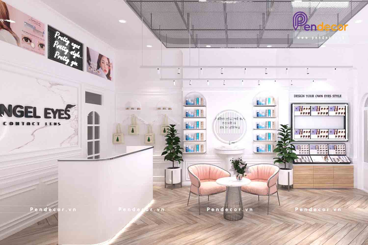 Thiết Kế Shop Mắt Kính Áp Tròng Hàn Quốc Angel Eyes - Chi nhánh Hà Nội