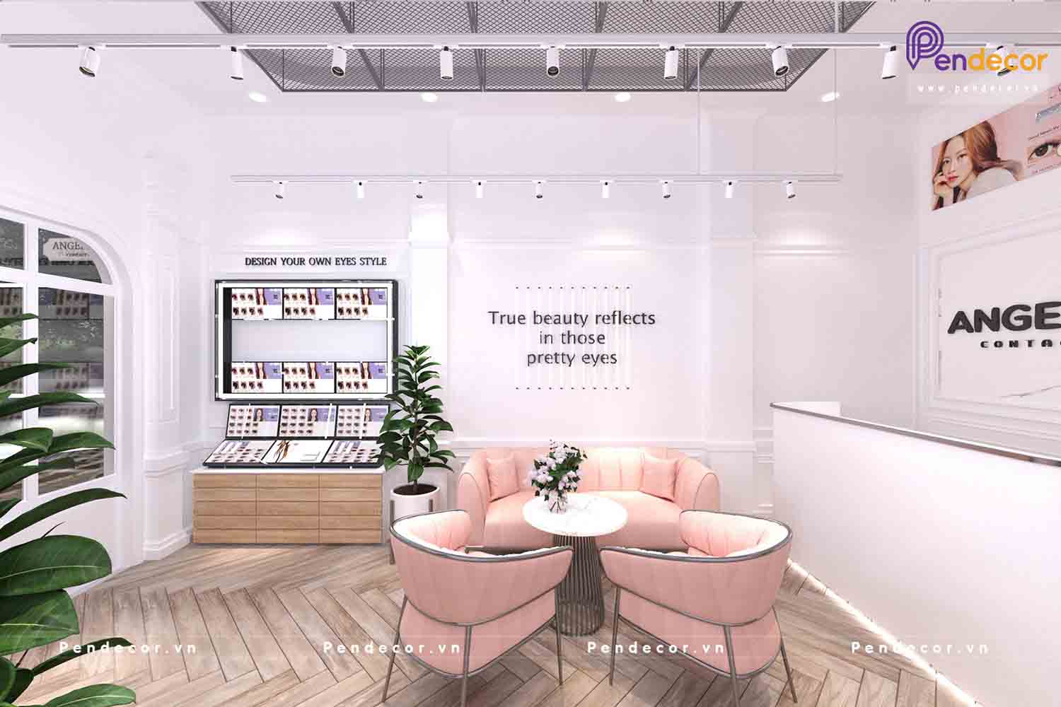 Thiết Kế Shop Mắt Kính Áp Tròng Hàn Quốc Angel Eyes - Chi nhánh Hà Nội