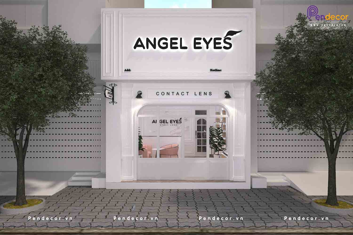 Thiết Kế Shop Mắt Kính Áp Tròng Hàn Quốc Angel Eyes - Chi nhánh Hà Nội