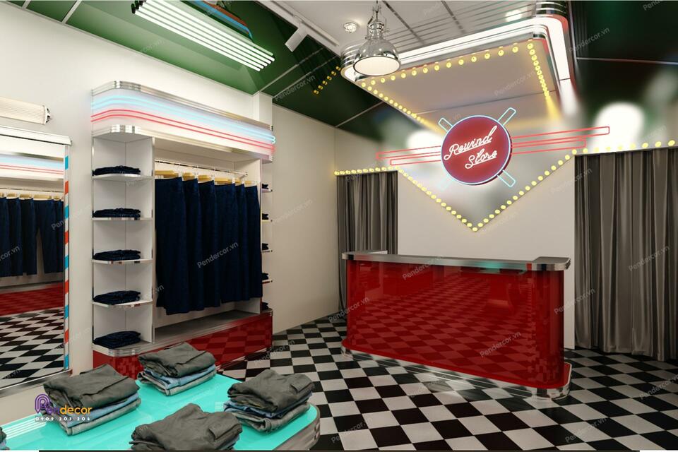 Thiết Kế Shop Thời Trang Nam Rewind