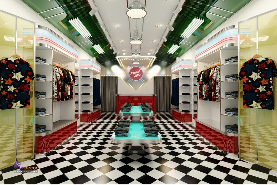 Thiết Kế Shop Thời Trang Nam Rewind