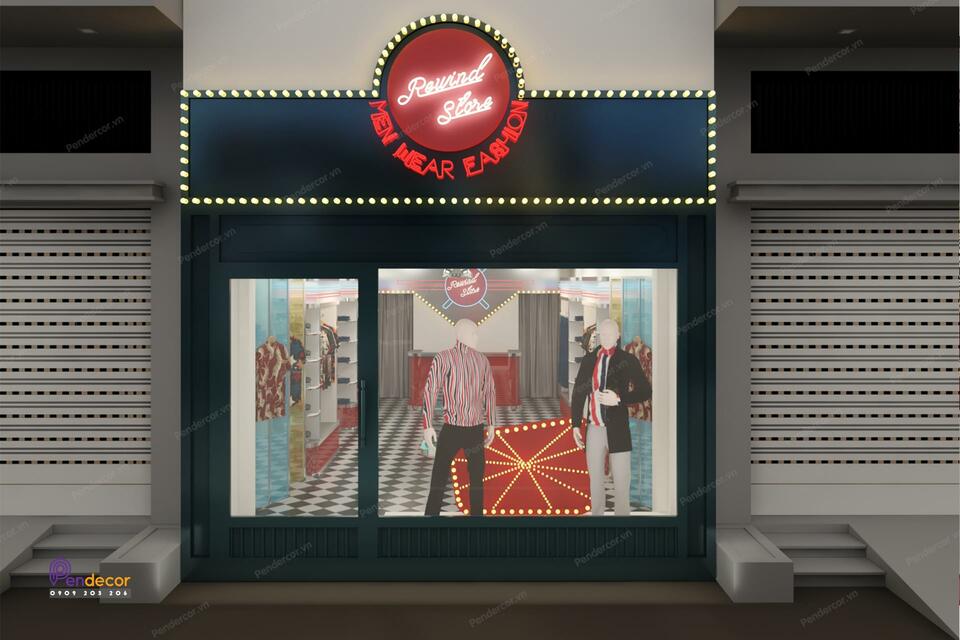 Thiết Kế Shop Thời Trang Nam Rewind