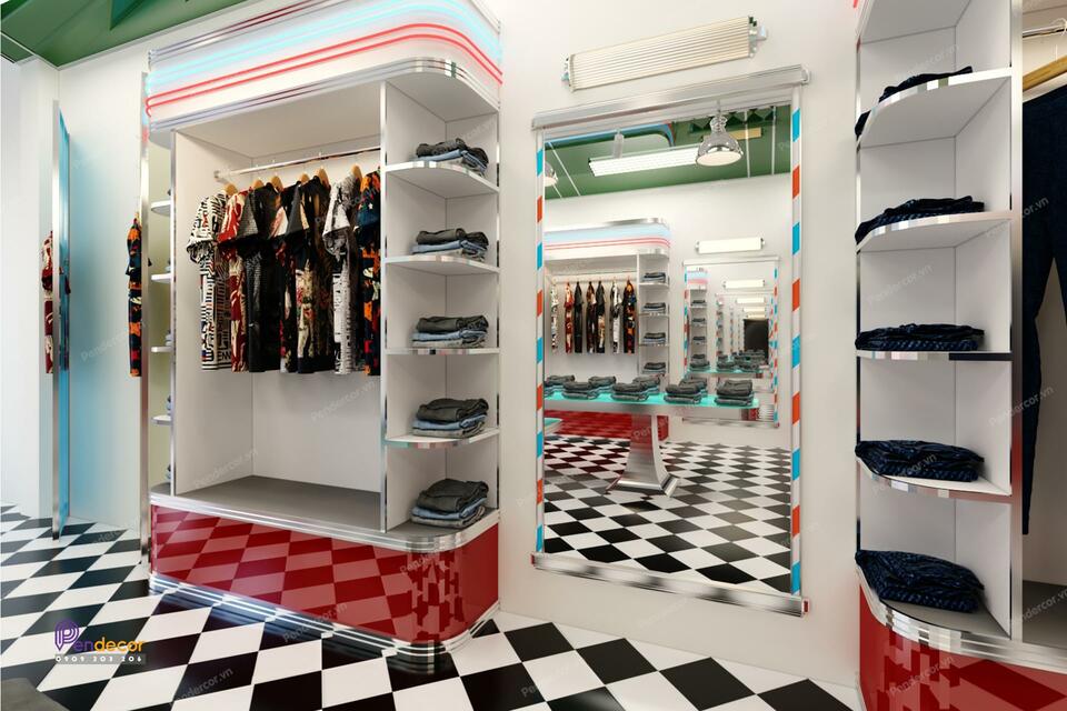 Thiết Kế Shop Thời Trang Nam Rewind