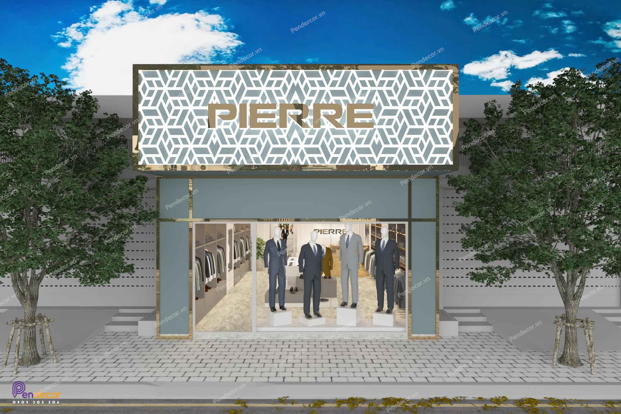 Thiết Kế Shop Thời Trang Nam PIERRE