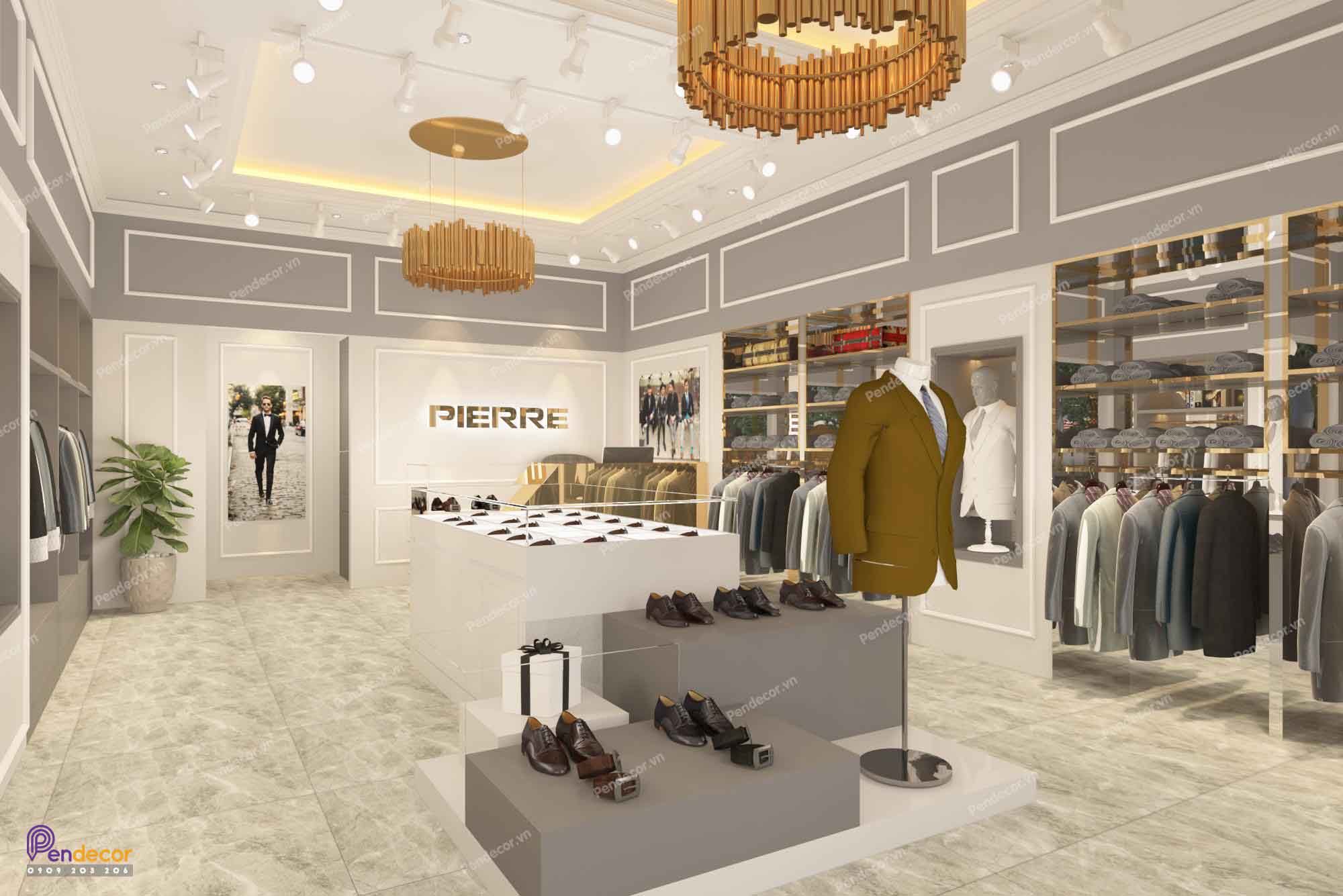 Thiết Kế Shop Thời Trang Nam PIERRE