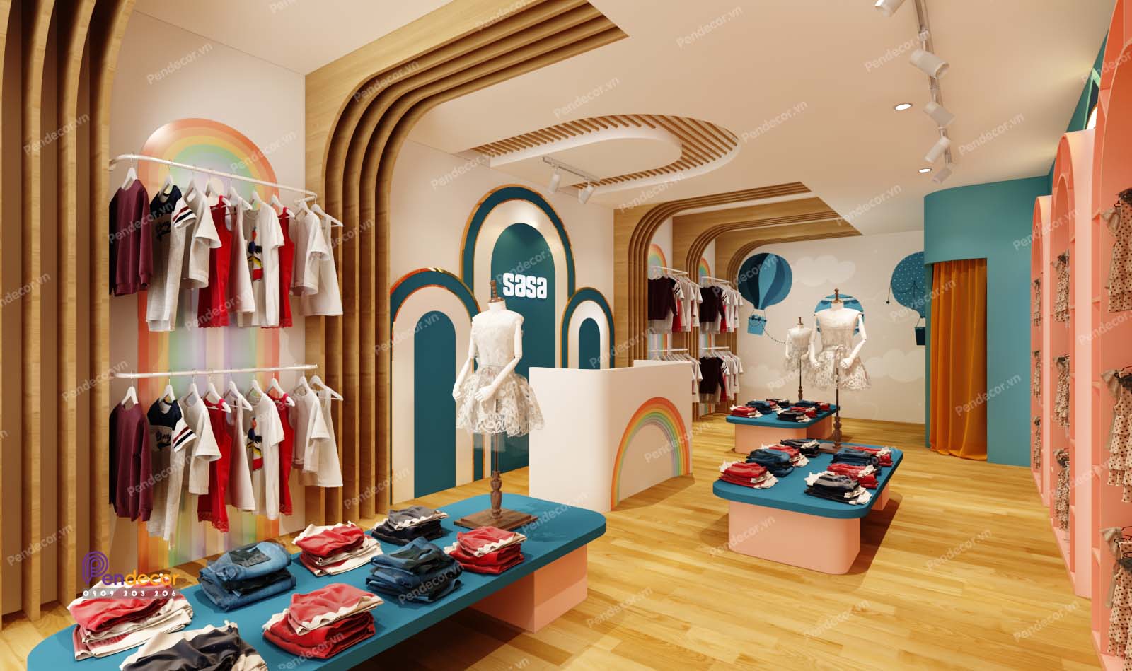 Thiết Kế Shop Thời Trang Trẻ Em Sasa