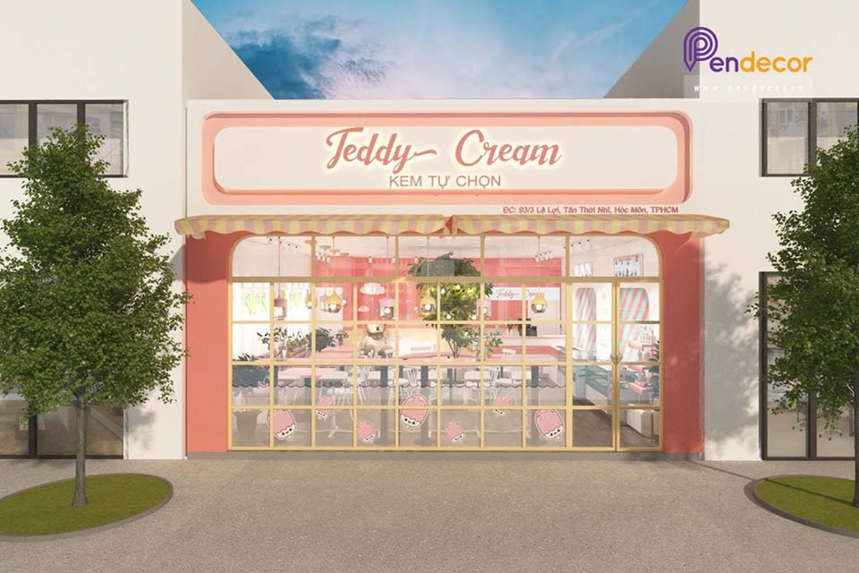 Thiết kế Quán Kem Teddy Cream
