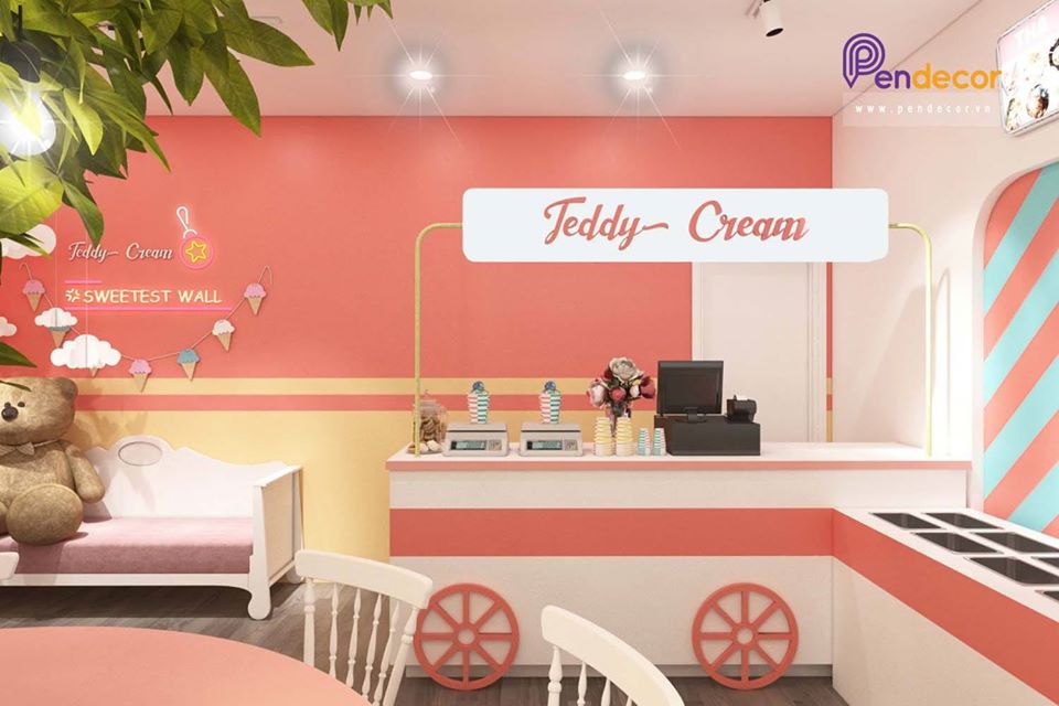 Thiết kế Quán Kem Teddy Cream