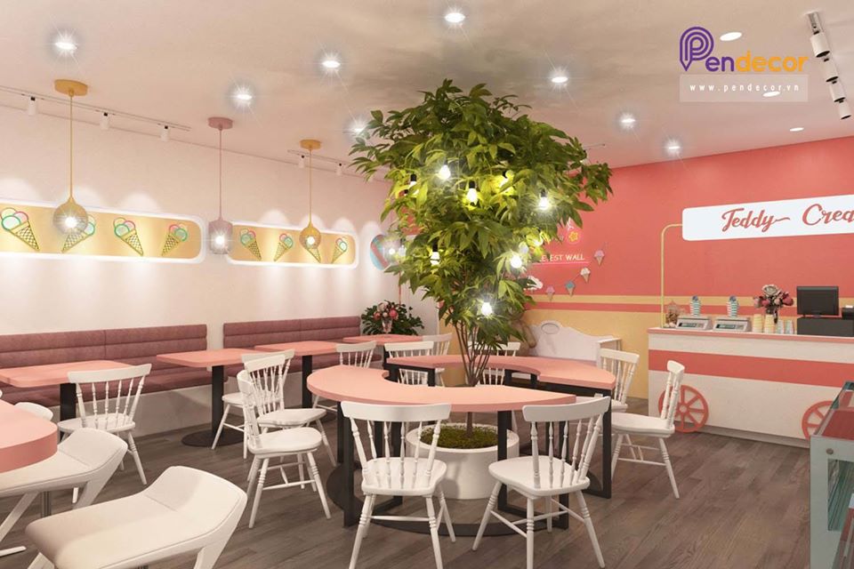 Thiết kế Quán Kem Teddy Cream