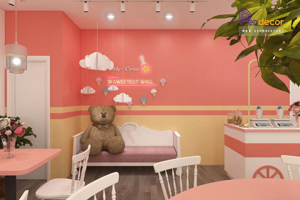 Thiết kế Quán Kem Teddy Cream