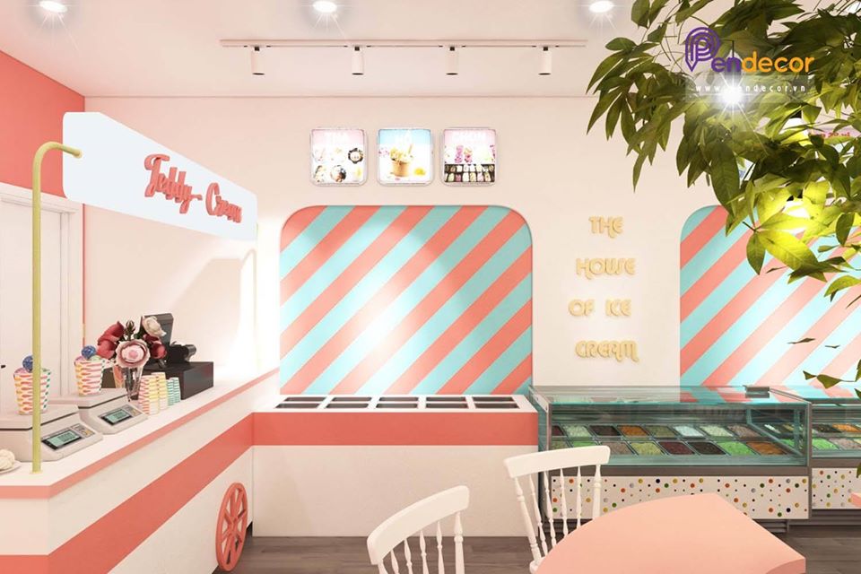 Thiết kế Quán Kem Teddy Cream