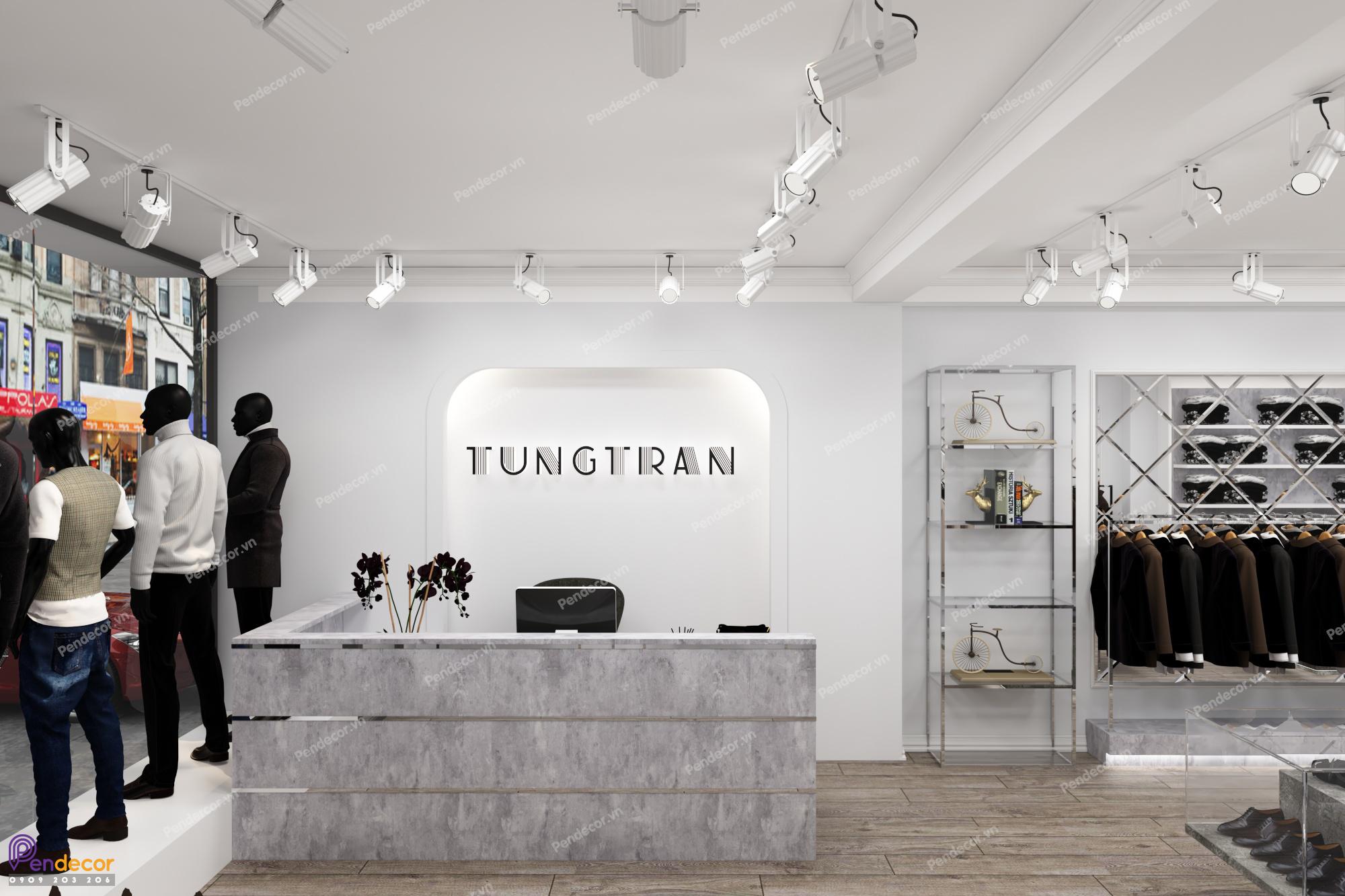 Thiết kế shop thời trang nam Tung Tran