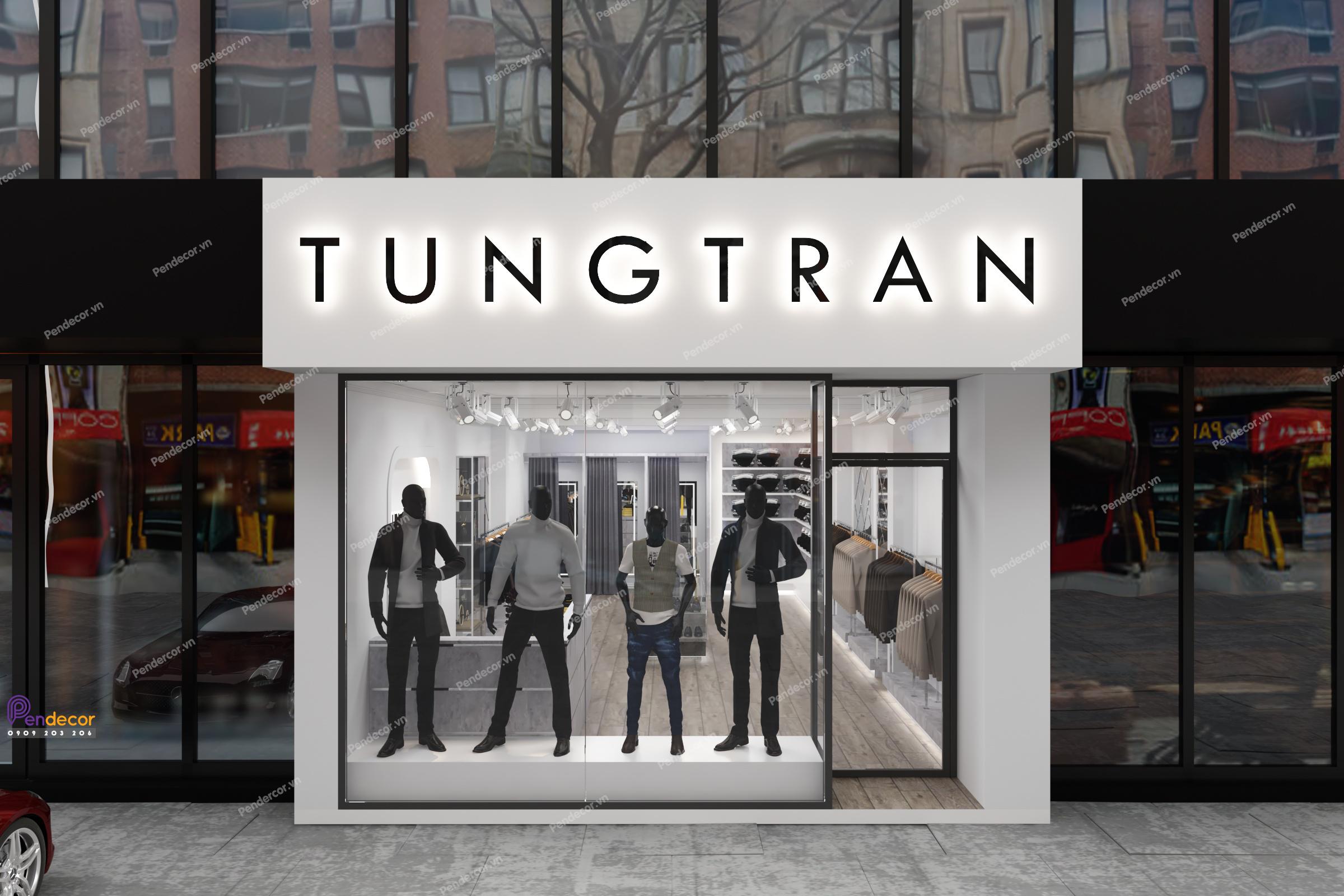Thiết kế shop thời trang nam Tung Tran