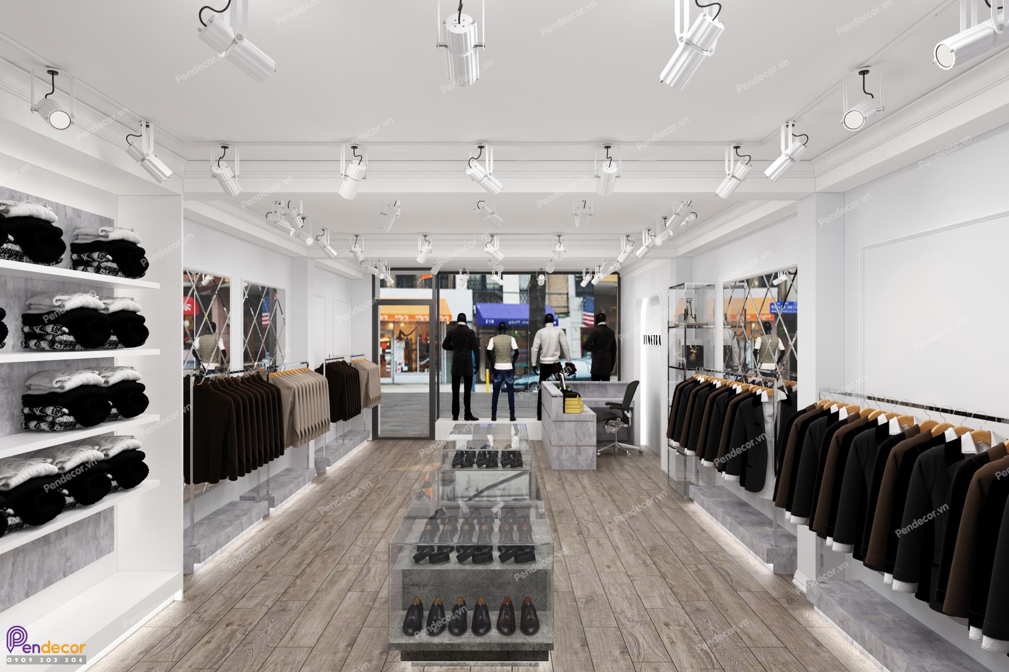 Thiết kế shop thời trang nam Tung Tran
