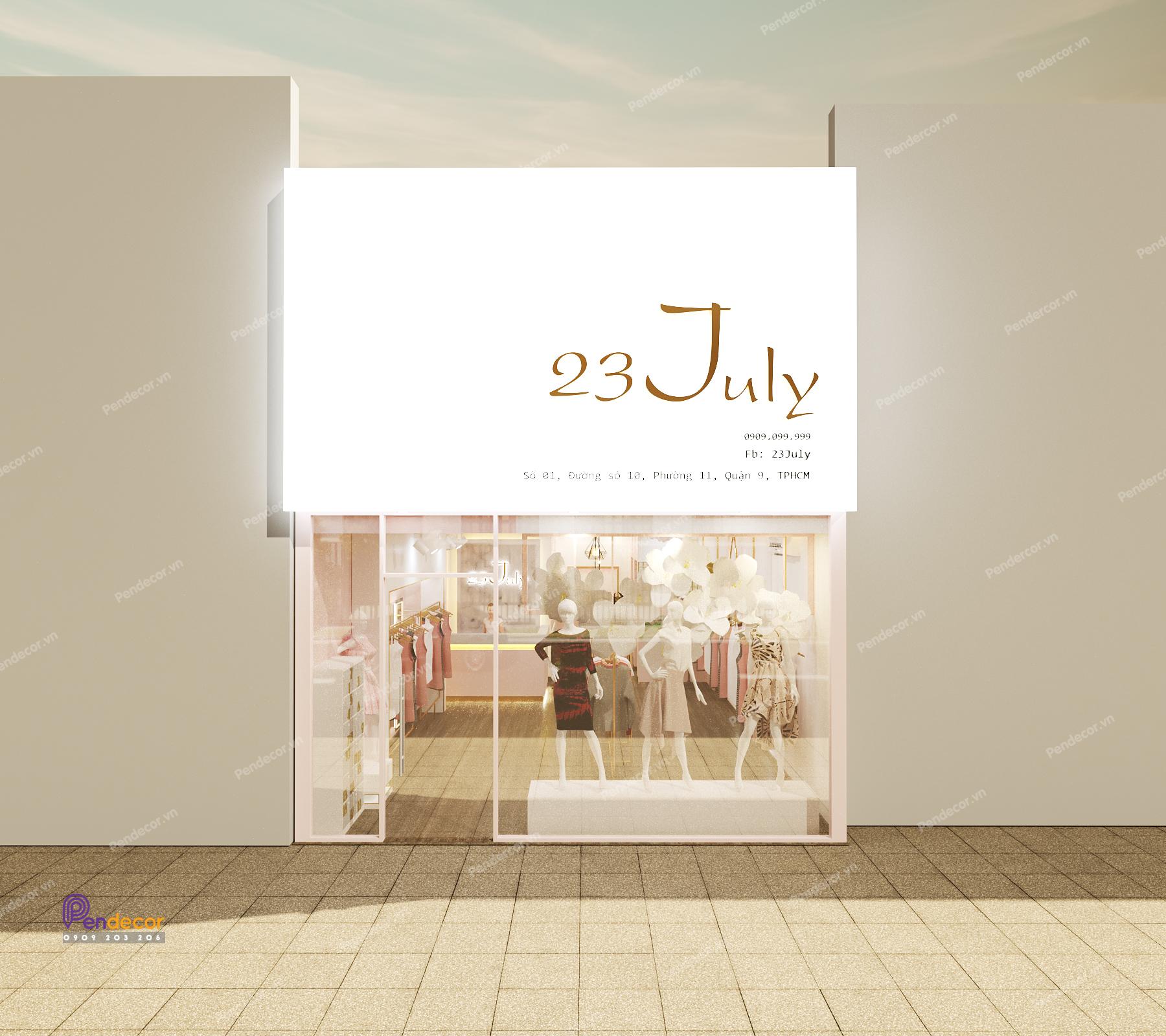 Thiết Kế Shop Thời Trang Nữ 23 JuLy - Quận 9