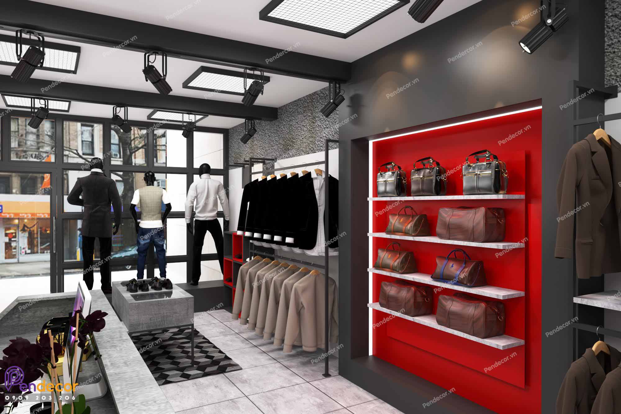Thiết kế shop thời trang nam X Store
