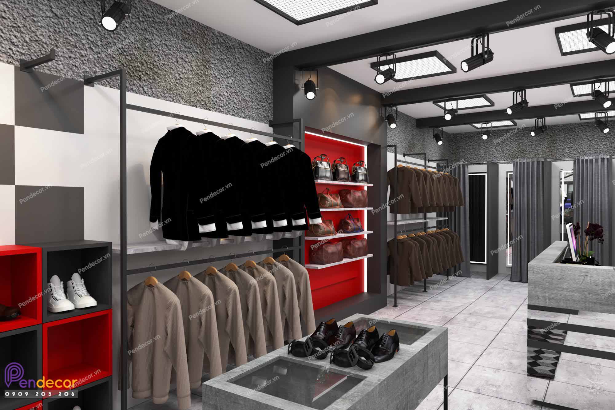 Thiết kế shop thời trang nam X Store