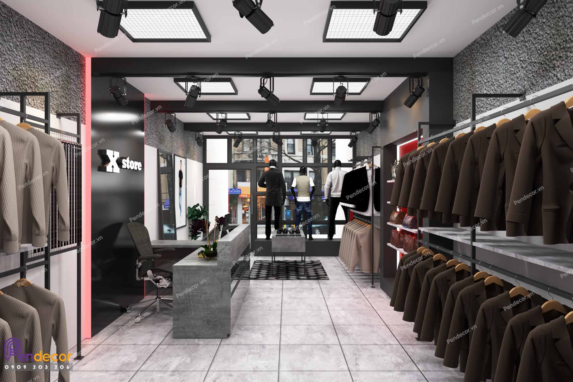 Thiết Kế Shop Thời Trang Nam X-Store