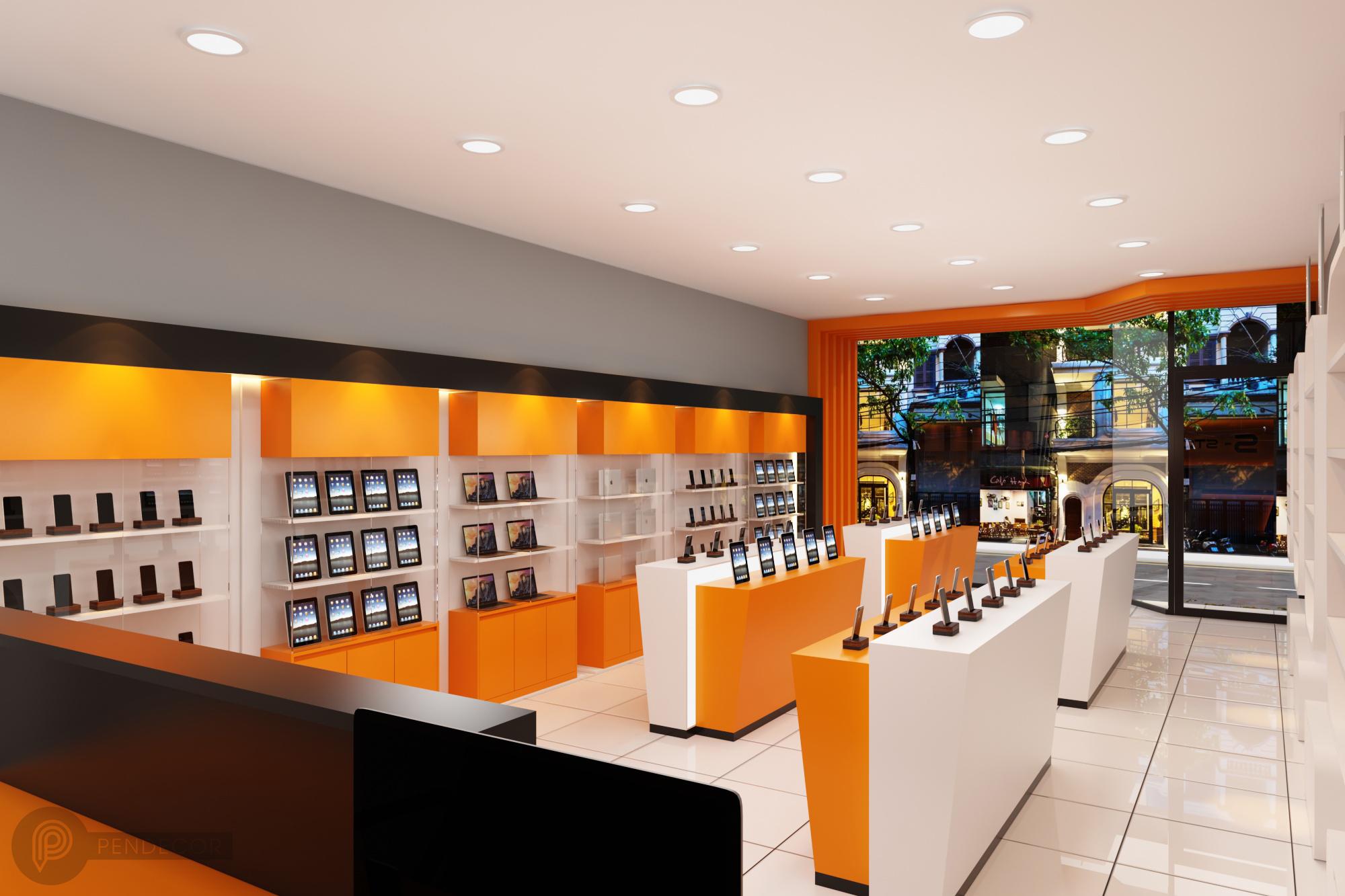 Thiết kế cửa hàng điện thoại S - Store
