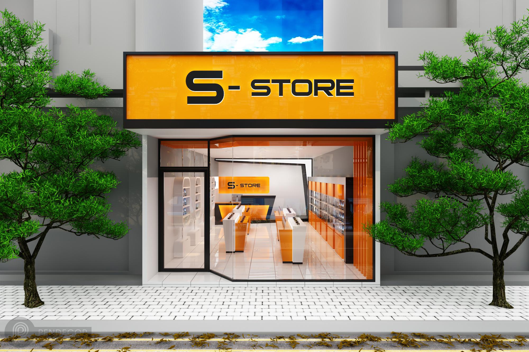 Thiết kế cửa hàng điện thoại S - Store