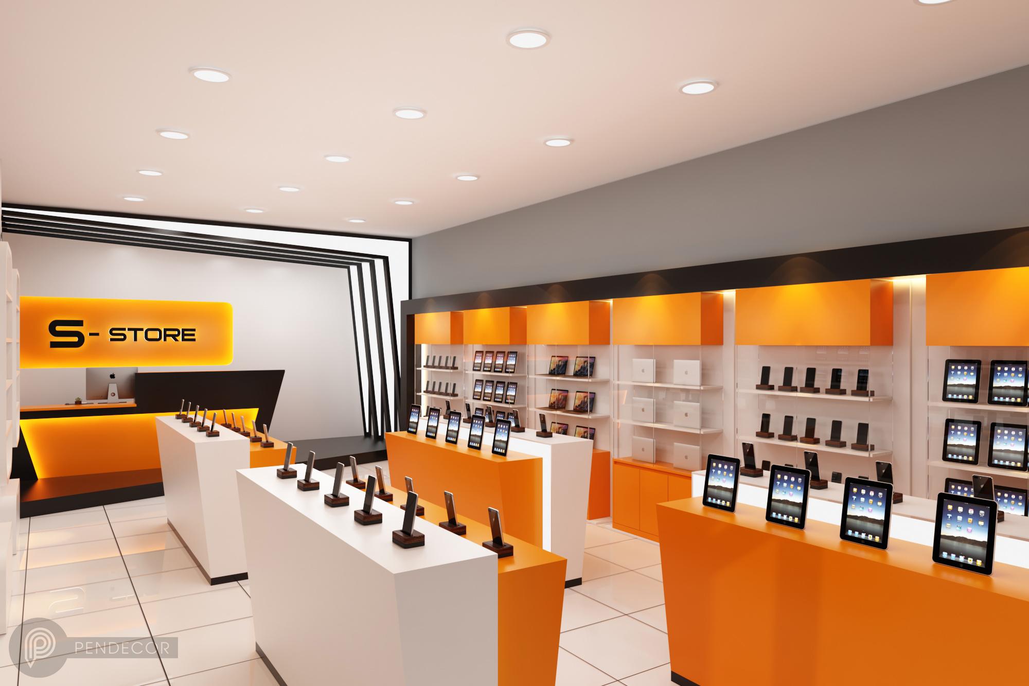Thiết kế cửa hàng điện thoại S - Store